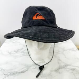 Vintage 90's Quicksilver Outdoor Floppy Bucket Cap Chin Strap‎ Gorpcore